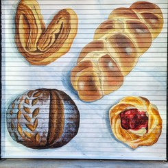 Kneads Bakery Mural #2, 2022, 8x8, Baltimore 