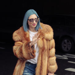 outside Georgine at New York Fashion Week FW17