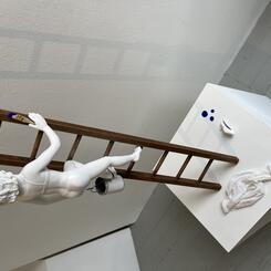 Mrs. L Climbs the Ladder (right side detail view)