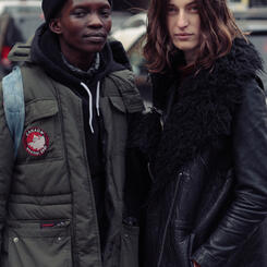 Models outside Creatures of the Wind at New York Fashion Week FW17