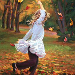 Autumn’s Delight: 24 x 18 inches, soft pastel painting on pastelbord