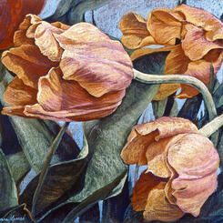 Gentle Whisper: 22 x 30 inches, soft pastel painting on paper