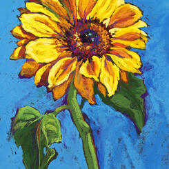 Sun Dance: 13 x 10 inches, soft pastel painting on paper