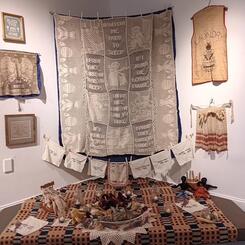 Installation by Dr. Leslie King-Hammond featuring her historic collection of fiber art by generations of women
