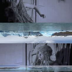 overlay glaciers with live performance still BAHAYA by Ruth Margraff