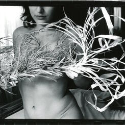 Mia with Dried Plant