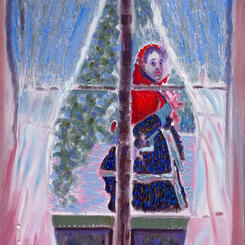 Modern Art Meets Cubism - Terri 's Red Cape