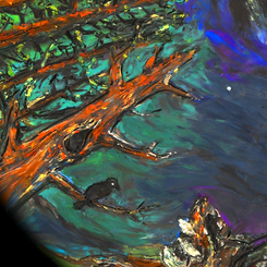 Mountain Nocturne -- Fox and Crow