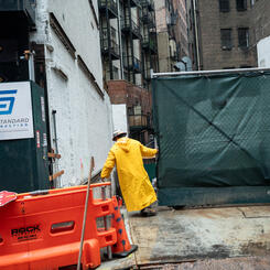 NYC (Construction workers, rain) March 2025