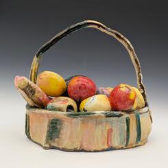 Women with Basket of Fruit (Side View)