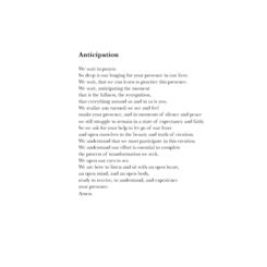 Anticipation Text