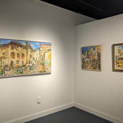 Oil paintings by Linda Press done during her travels in Europe