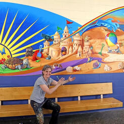 Severna Park Elementary School Arts in Education Mural: Sun on the Severn