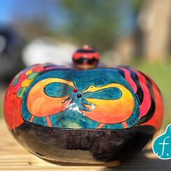 Sankofa Covered Gourd Bowl