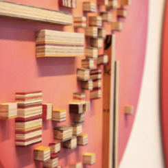 Detail, Hand Painted Skateboard Pieces