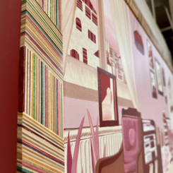 Detail, Skateboard Marquetry Frame (Psalm: Portrait of Mohammad Zakaria)