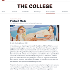 Portrait Mode, artist feature, The College Magazine, 2020