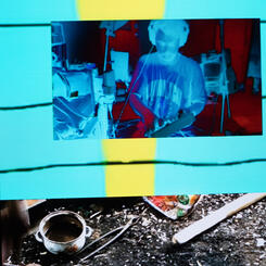 Detail shot of the video for the installation