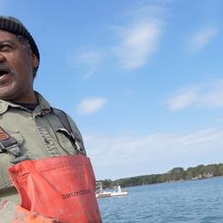 Captain Ty, a fifth generation waterman, spent his life on the water, 