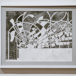 Unclaimed scarves on signposts as are dreams caught in pages (II)