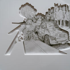 “it’s my gift to gab,” in Washington DC. (detail)