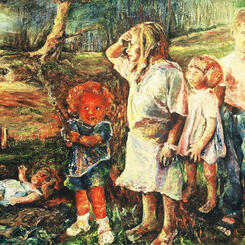 Who Are You? Children? 2002 48 x 62 x 1.5, oil on canvas