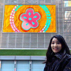 Ring de Kaleidoscope at Big Screen Plaza in NYC