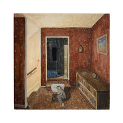 boy sleeping on heating vent