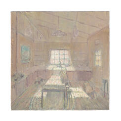 the cat and I waiting for breakfast