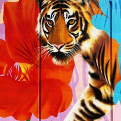 DC Walls 2021, Tiger and Nasturtium