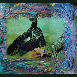 back of poster with painting and design by Ruth Margraff