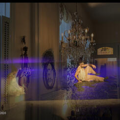 overlay live performance still with Opre Glasso home gallery by Ruth Margraff