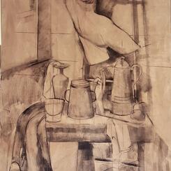 Drawing for the painting Ascendant