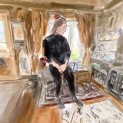 Rebecca at the start of the pandemic