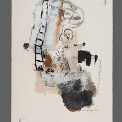 A Woman's Odyssey 2, 40x26 acrylic+charcoal on paper, 2025