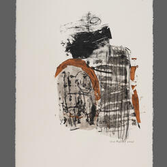 A Woman's Odyssey 3, 40x26 acrylic+charcoal on paper, 2025