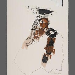 A Woman's Odyssey 9, 40x26 acrylic+charcoal on paper, 2025