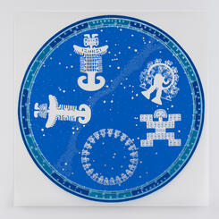 Celestial Body-ody-ody series, Golden Objects, Ultramarine, 2023