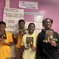 Students enjoying the book before affirmation and mantra workshop