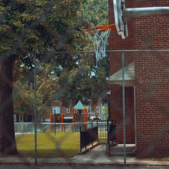 Lone Boy on the Court