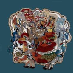 detail of textile for installation Interlude ofr a Stroll