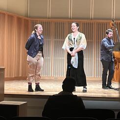 Ruby Fulton and Anika Kildegaard introducing and if not, why not before the performance