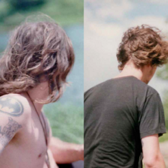 Portraits of Two Friends while Swimming on a Trip to West Virginia