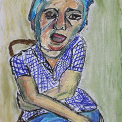 Self Portrait, hommage to Max Beckmann