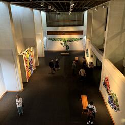 Overhead Installation View - Y Tho? Solo exhibition at the University of Arkansas, Little Rock