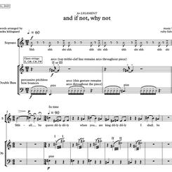 Sample of notation from the score to and if not, why not