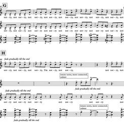 i'm sorry, not sorry score sample