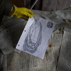 Untitled drawing in Chernobyl Papers, group show by New Scenario (Pripyat, UA and online)