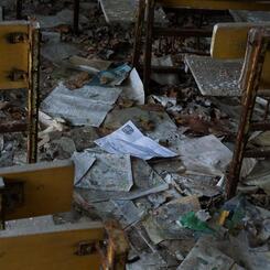 Untitled drawing in Chernobyl Papers, group show by New Scenario (Pripyat, UA and online)