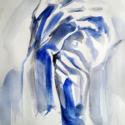 The hands covering a face- II